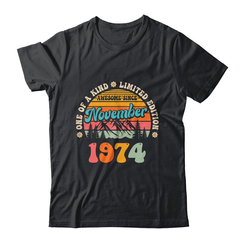 50 Years Old Awesome Since November 1974 50th Birthday Groovy Shirt & Tank Top | siriusteestore