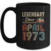 50 Years Old Legendary Since April 1973 50th Birthday Mug | siriusteestore
