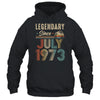 50 Years Old Legendary Since July 1973 50th Birthday Shirt & Hoodie | siriusteestore