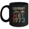 50 Years Old Legendary Since May 1973 50th Birthday Mug | siriusteestore