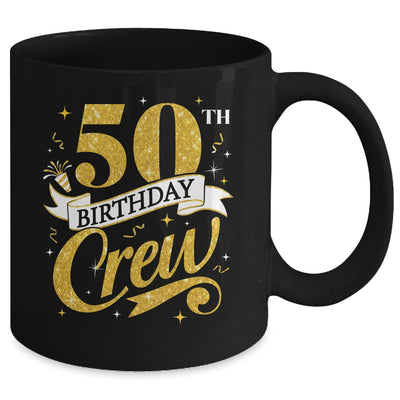 50th Birthday Crew 50th Bday Party Squad Friends Crown Funny Mug | siriusteestore