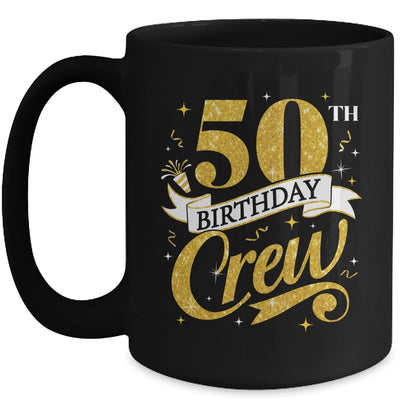 50th Birthday Crew 50th Bday Party Squad Friends Crown Funny Mug | siriusteestore