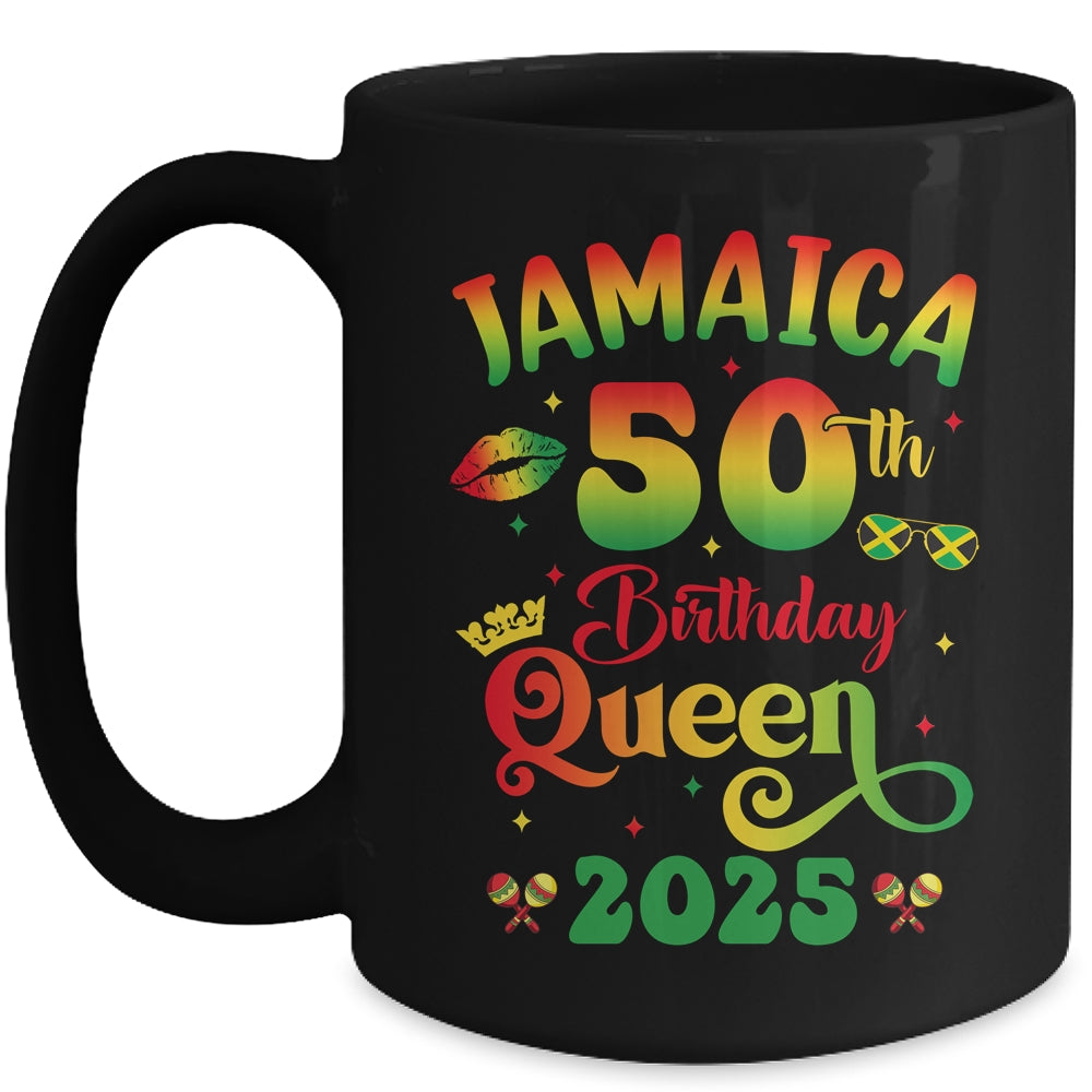 50th Birthday Queen Jamaica Girl Matching Party 2025 Mug | siriusteestore