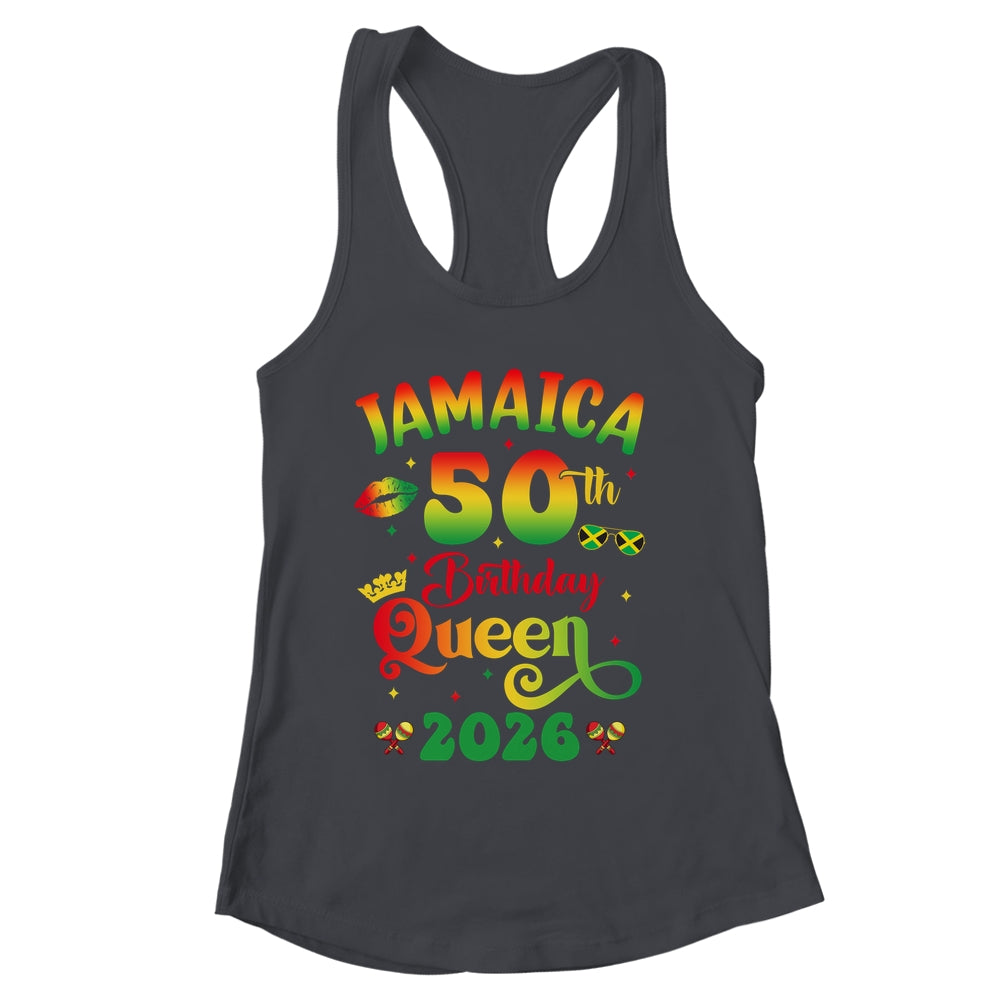 50th Birthday Queen Jamaica Girl Matching Party 2026 Shirt & Tank Top | siriusteestore