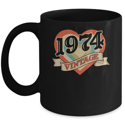 51st Birthday Gifts Classic Retro Heart Vintage 1974 Mug | siriusteestore