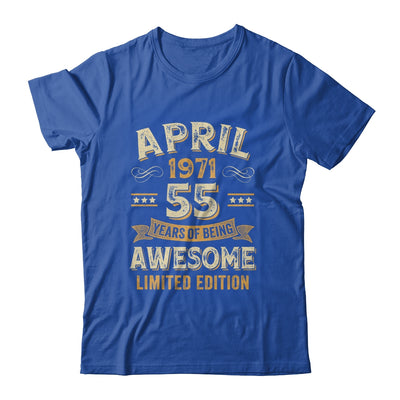 55 Years Awesome Vintage April 1971 55th Birthday Shirt & Hoodie | siriusteestore