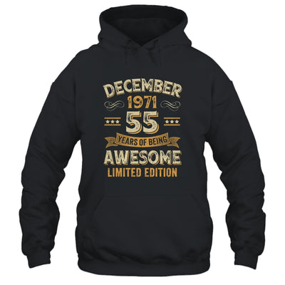 55 Years Awesome Vintage December 1971 55th Birthday Shirt & Hoodie | siriusteestore