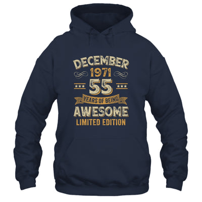 55 Years Awesome Vintage December 1971 55th Birthday Shirt & Hoodie | siriusteestore
