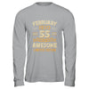 55 Years Awesome Vintage February 1970 55th Birthday Shirt & Hoodie | siriusteestore
