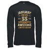 55 Years Awesome Vintage January 1970 55th Birthday Shirt & Hoodie | siriusteestore