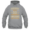 55 Years Awesome Vintage January 1970 55th Birthday Shirt & Hoodie | siriusteestore