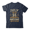 55 Years Awesome Vintage July 1970 55th Birthday Shirt & Hoodie | siriusteestore