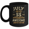 55 Years Awesome Vintage July 1970 55th Birthday Mug | siriusteestore