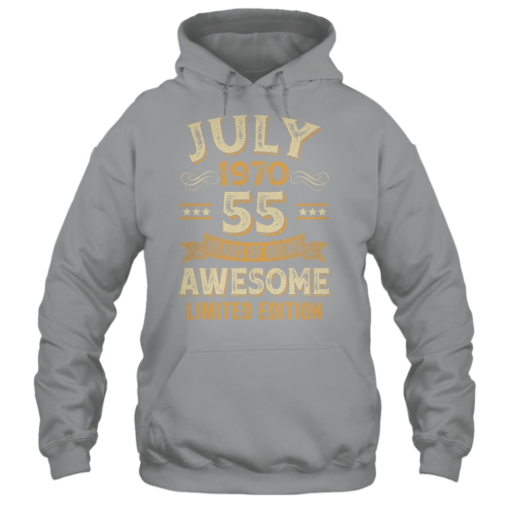 55 Years Awesome Vintage July 1970 55th Birthday Shirt & Hoodie | siriusteestore