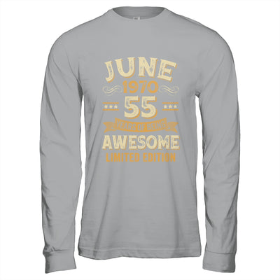 55 Years Awesome Vintage June 1970 55th Birthday Shirt & Hoodie | siriusteestore