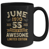 55 Years Awesome Vintage June 1970 55th Birthday Mug | siriusteestore