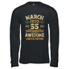 55 Years Awesome Vintage March 1970 55th Birthday Shirt & Hoodie | siriusteestore