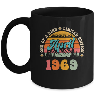 55 Years Old Awesome Since April 1969 55th Birthday Groovy Mug | siriusteestore