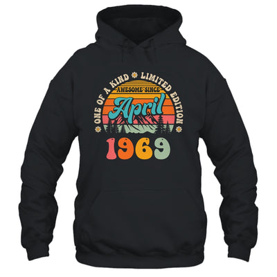 55 Years Old Awesome Since April 1969 55th Birthday Groovy Shirt & Tank Top | siriusteestore