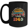 55 Years Old Awesome Since January 1969 55th Birthday Groovy Mug | siriusteestore