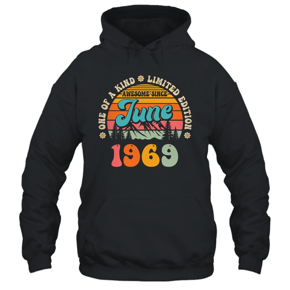 55 Years Old Awesome Since June 1969 55th Birthday Groovy Shirt & Tank Top | siriusteestore