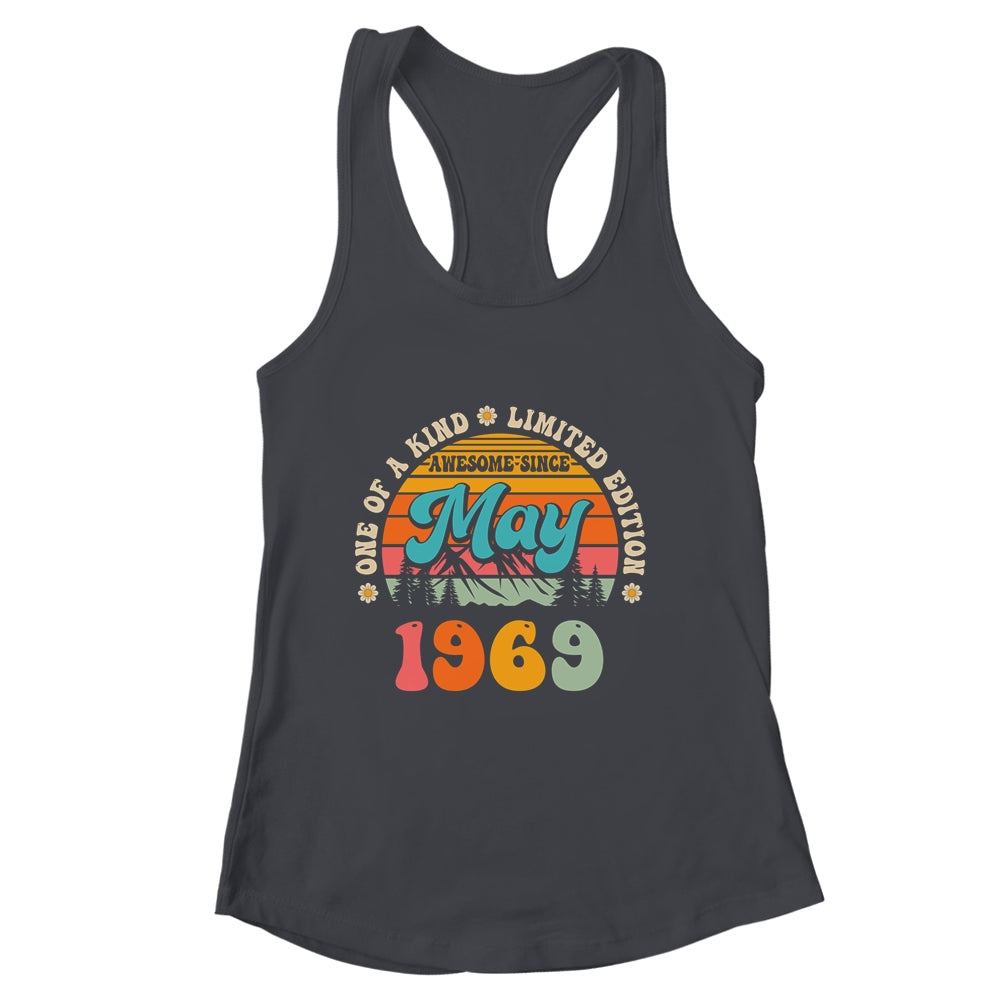 55 Years Old Awesome Since May 1969 55th Birthday Groovy Shirt & Tank Top | siriusteestore