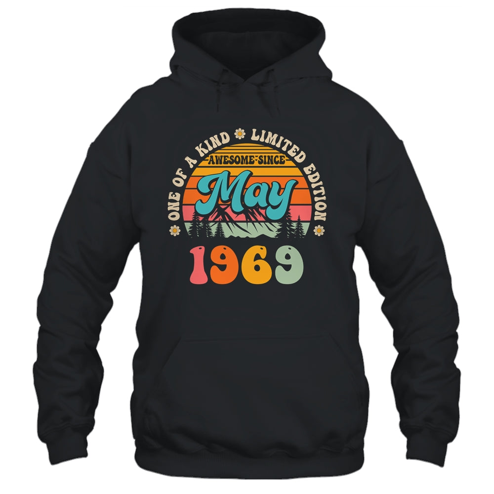 55 Years Old Awesome Since May 1969 55th Birthday Groovy Shirt & Tank Top | siriusteestore