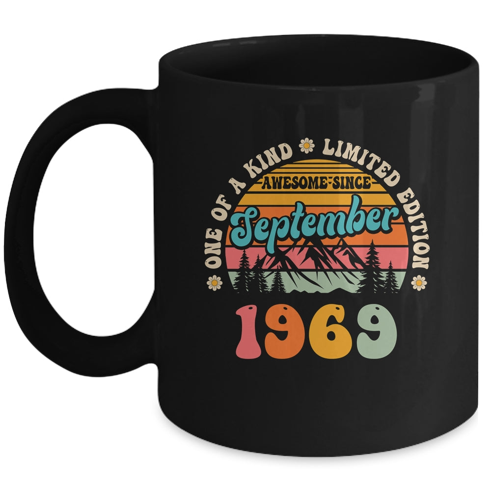 55 Years Old Awesome Since September 1969 55th Birthday Groovy Mug | siriusteestore
