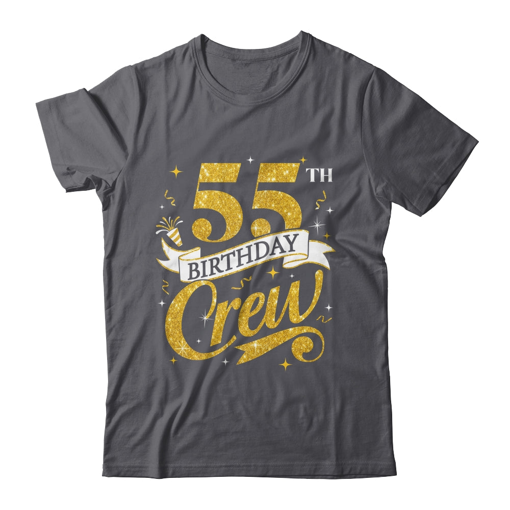 55th Birthday Crew 55th Bday Party Squad Friends Crown Funny Shirt & Tank Top | siriusteestore
