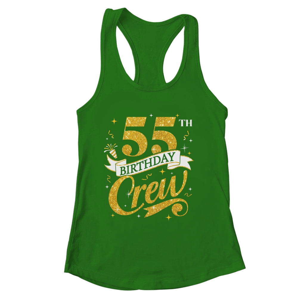 55th Birthday Crew 55th Bday Party Squad Friends Crown Funny Shirt & Tank Top | siriusteestore