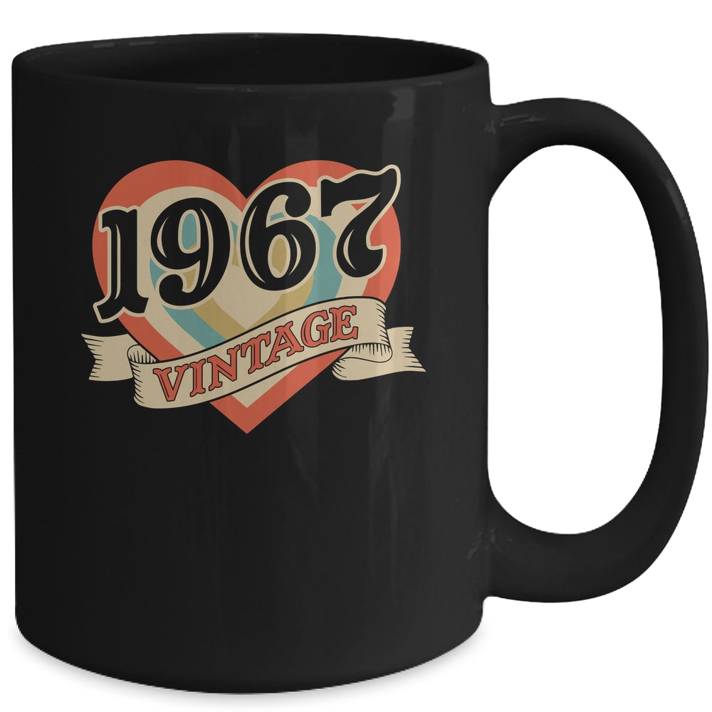 58th Birthday Gifts Classic Retro Heart Vintage 1967 Mug | siriusteestore