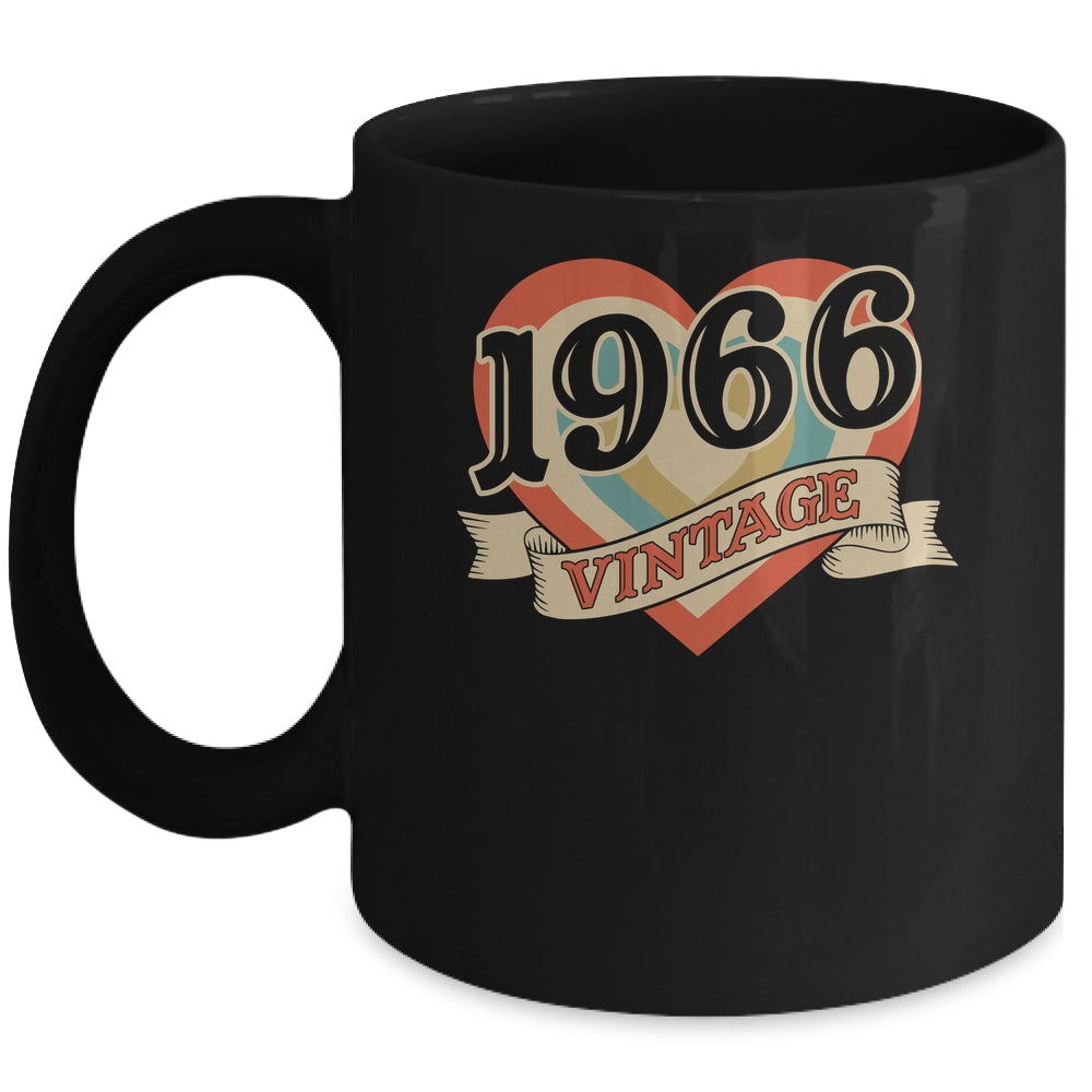 59th Birthday Gifts Classic Retro Heart Vintage 1966 Mug | siriusteestore
