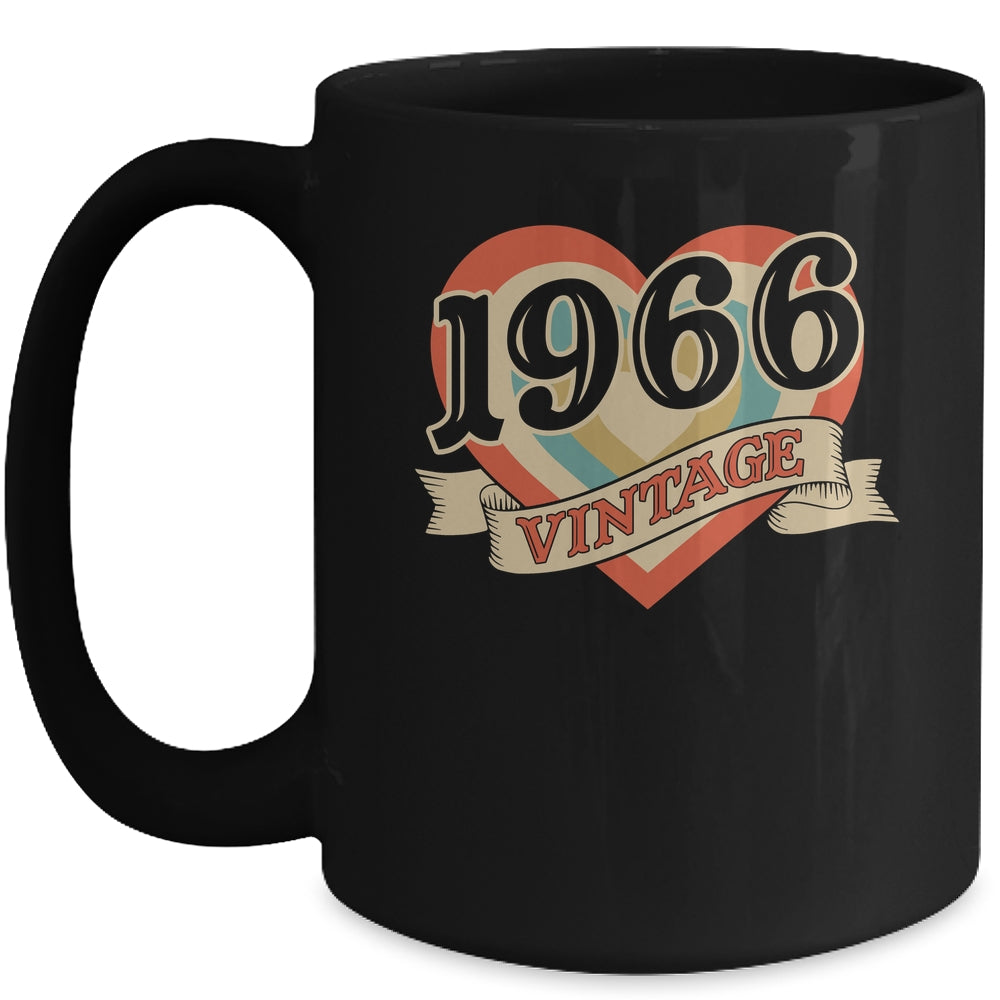 59th Birthday Gifts Classic Retro Heart Vintage 1966 Mug | siriusteestore