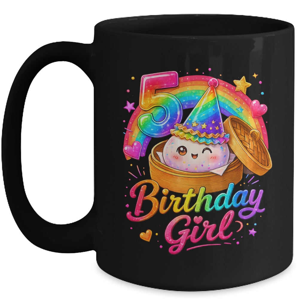 5Th Birthday Girl Dumpling Kawaii Pastel Anime 5 Years Old Mug | siriusteestore