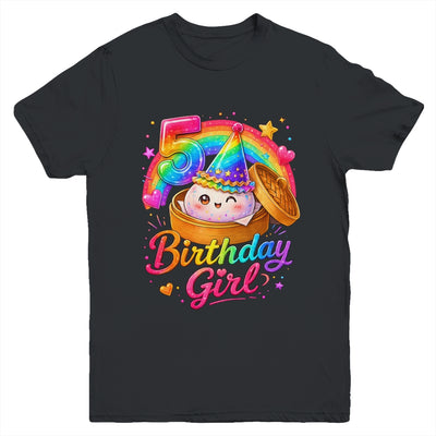 5Th Birthday Girl Dumpling Kawaii Pastel Anime 5 Years Old Youth Shirt | siriusteestore