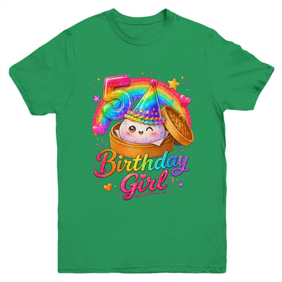 5Th Birthday Girl Dumpling Kawaii Pastel Anime 5 Years Old Youth Shirt | siriusteestore