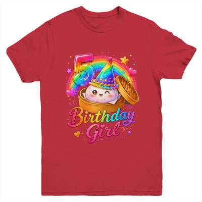 5Th Birthday Girl Dumpling Kawaii Pastel Anime 5 Years Old Youth Shirt | siriusteestore