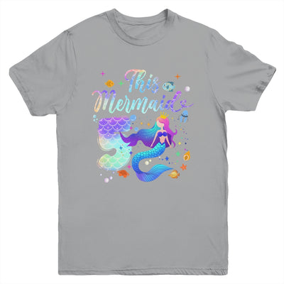 5 Year Old This Mermaid Is 5th Birthday Girl Daughter Party Youth Shirt | siriusteestore