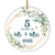 5th Anniversary Wedding Ornament Married 5 Years As Mr and Mrs For Couples Christmas Husband Wife Wedding Gift Holiday Decoration Christmas Tree Ornament | siriusteestore