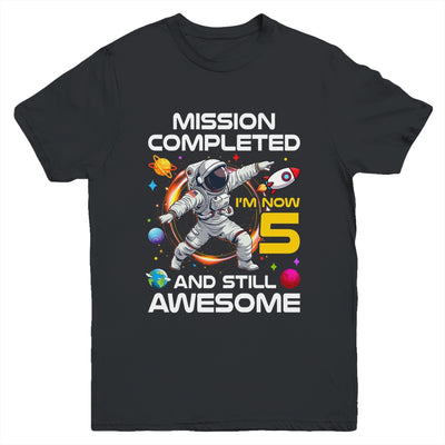 5th Birthday Astronaut 5 Years Old Outer Space Birthday Youth Shirt | siriusteestore