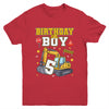 5th Birthday Boy 5 Years Old Excavator Three Decorations Youth Shirt | siriusteestore