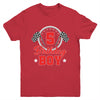 5th Birthday Boy Race Car Birthday Racing Car Flag Youth Shirt | siriusteestore