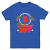 5th Birthday Boy Race Car Birthday Racing Car Flag Youth Shirt | siriusteestore