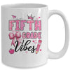 5th Fifth Grade Vibes Back To School Coquette Teacher Girl Mug | siriusteestore