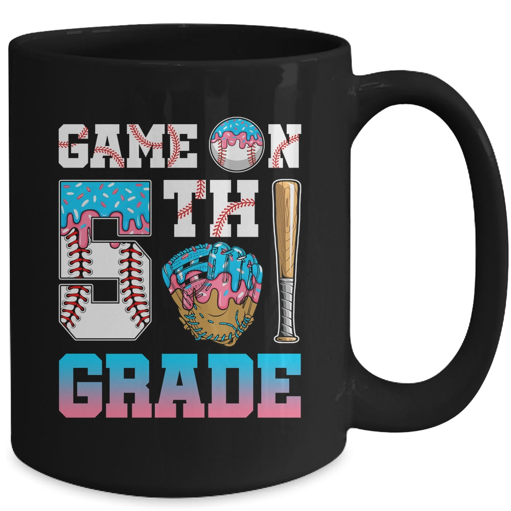 5th Grade Back To School Baseball Drip Ice Cream Game On Mug | siriusteestore