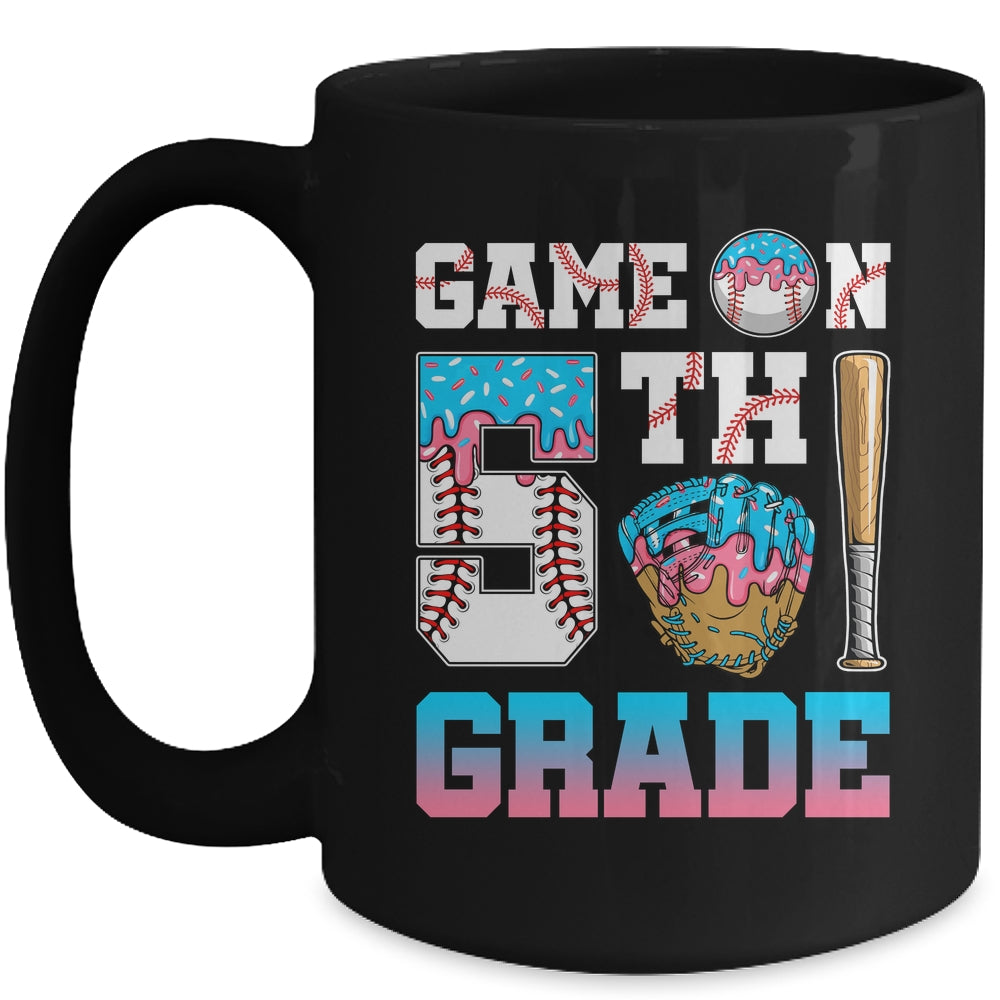 5th Grade Back To School Baseball Drip Ice Cream Game On Mug | siriusteestore