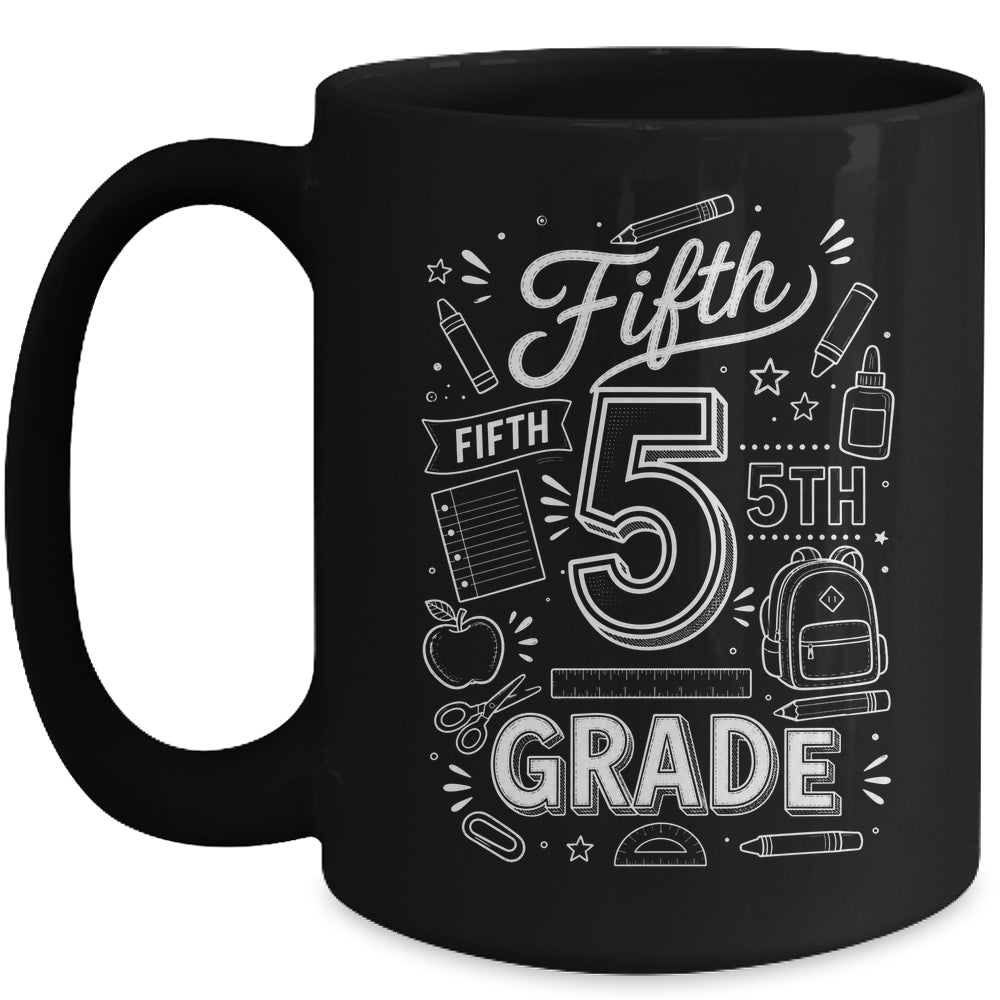 5th Grade For Boys Back To School First Day Fifth Grade Mug | siriusteestore