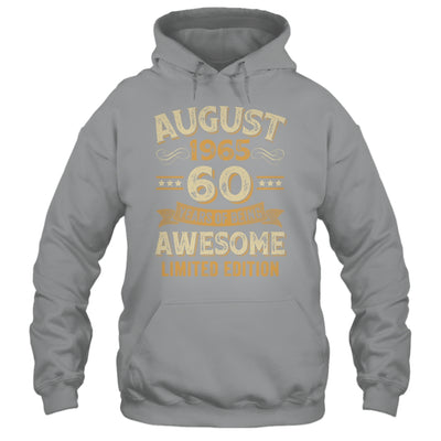 60 Years Awesome Vintage August 1965 60th Birthday Shirt & Hoodie | siriusteestore
