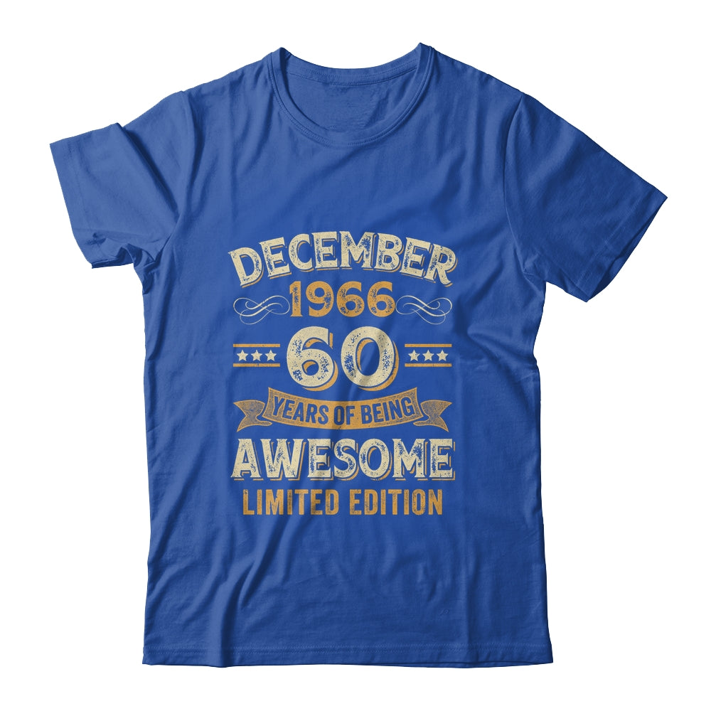 60 Years Awesome Vintage December 1966 60th Birthday Shirt & Hoodie | siriusteestore