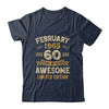 60 Years Awesome Vintage February 1965 60th Birthday Shirt & Hoodie | siriusteestore